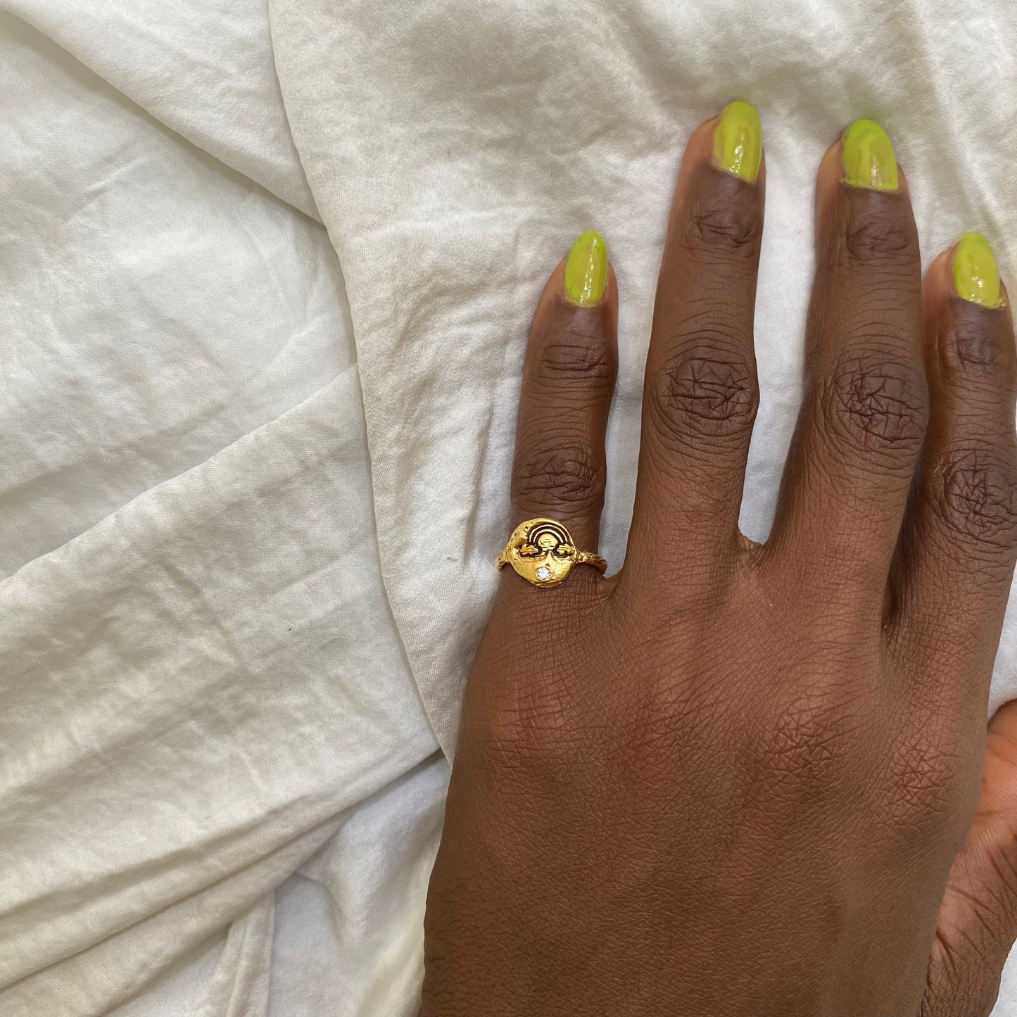 RAINBOW CLOUD Pinky Ring