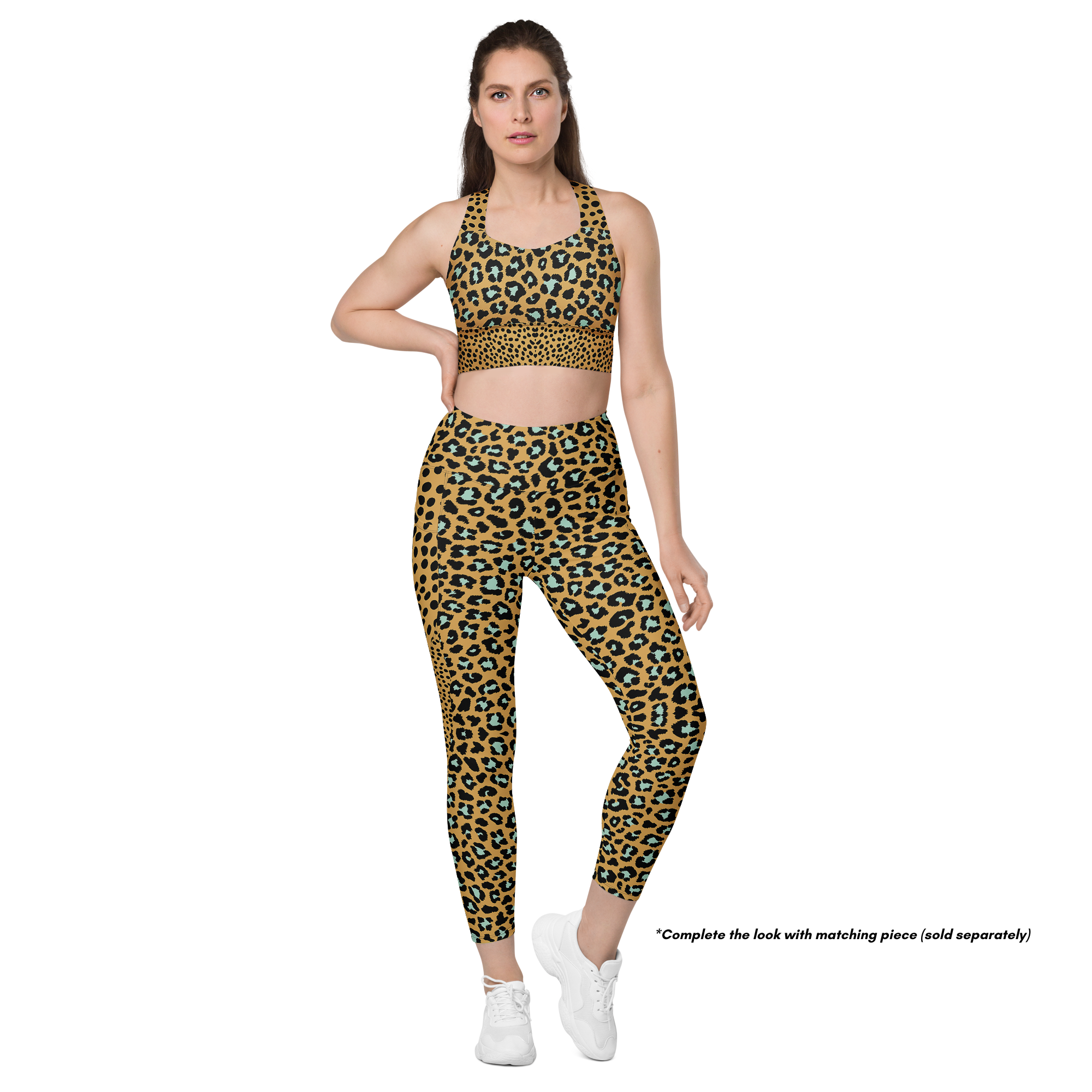 TURQUOISE Leopard Sports Bra | WILDwear