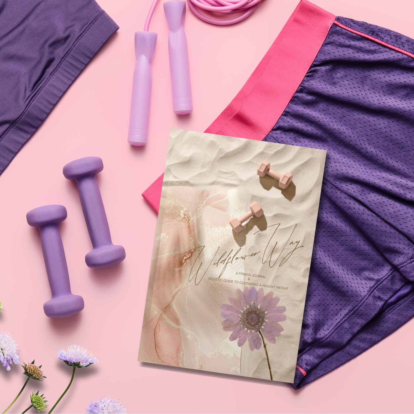 Wildflower Way: A Fitness Journal & Holistic Guide To Cultivating A Healthy Weight | Paperback Journal-Planner