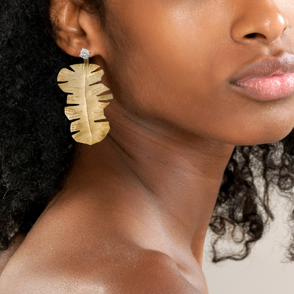 BANANA LEAF Front-Back Earrings