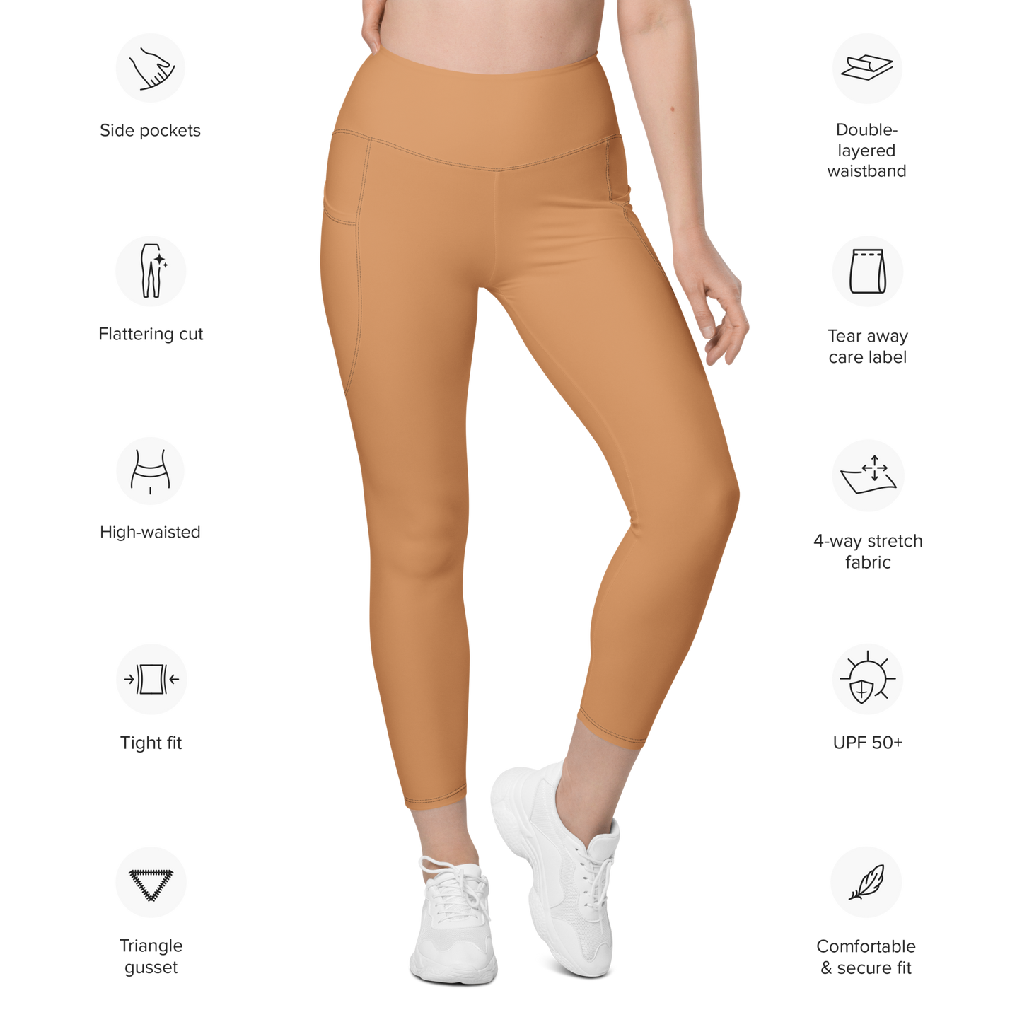 SOFT CORAL Neutral Leggings | Pair With Leopard WILDwear