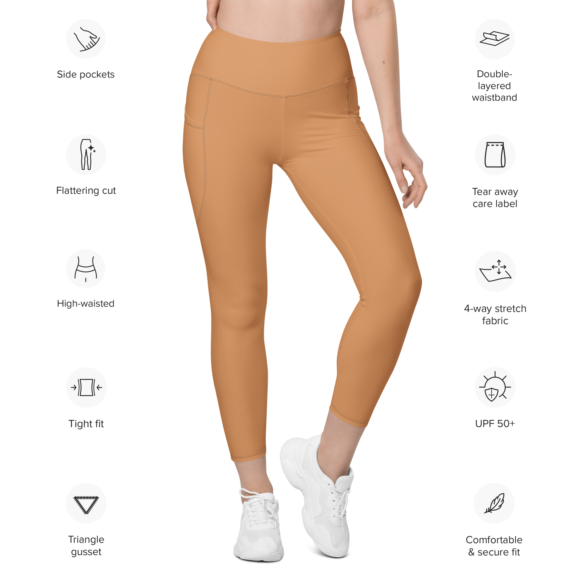 SOFT CORAL Neutral Leggings | Pair With Leopard WILDwear