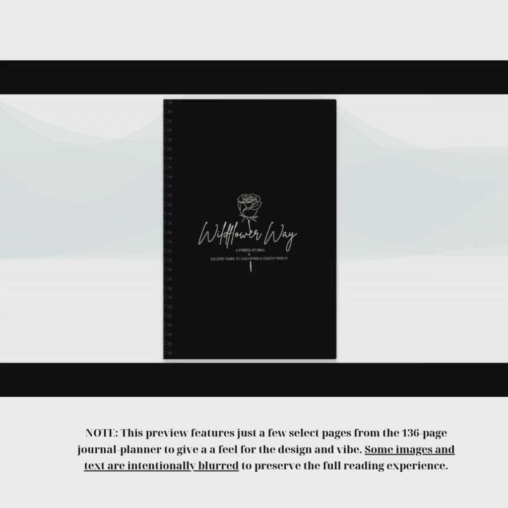 Wildflower Way: A Fitness Journal & Holistic Guide To Cultivating A Healthy Weight | Paperback Journal-Planner