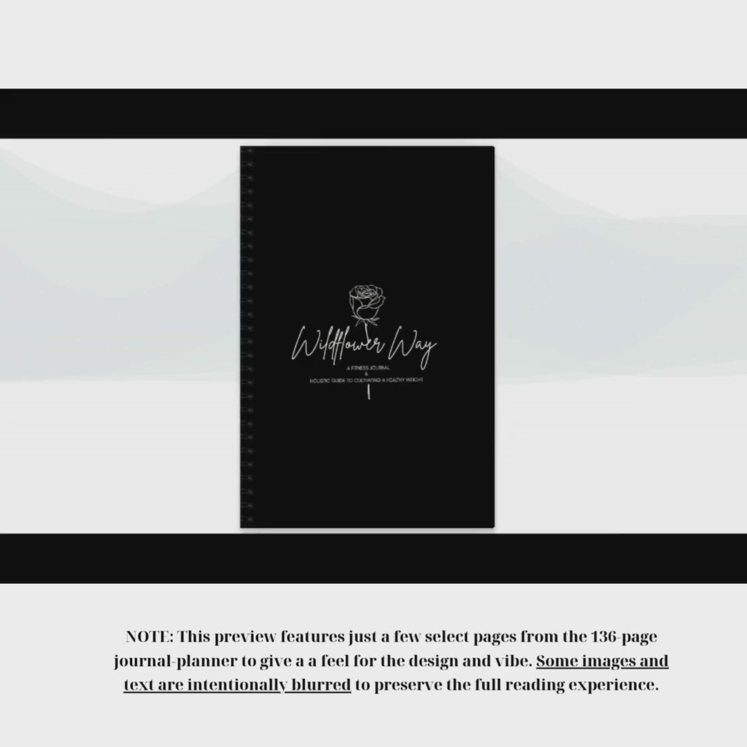 Wildflower Way: A Fitness Journal & Holistic Guide To Cultivating A Healthy Weight | Paperback Journal-Planner
